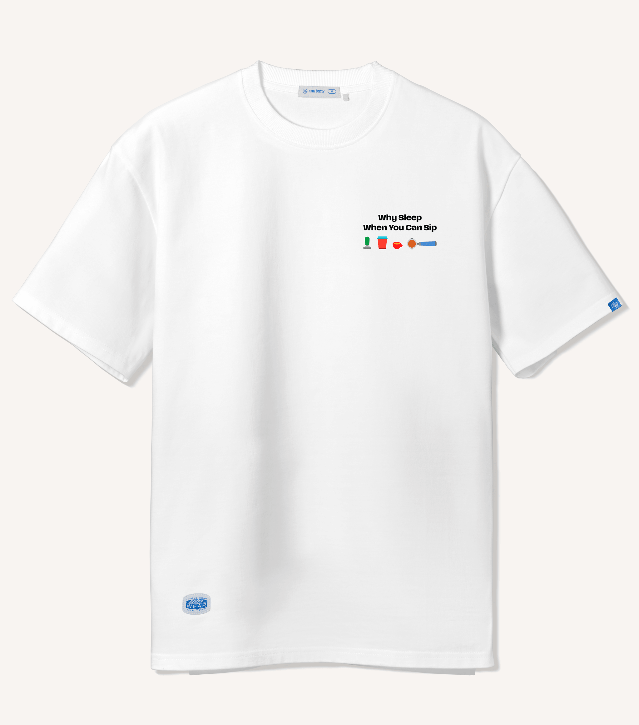Fablenaut ‘Why Sleep When You Can Sip’—White Tee