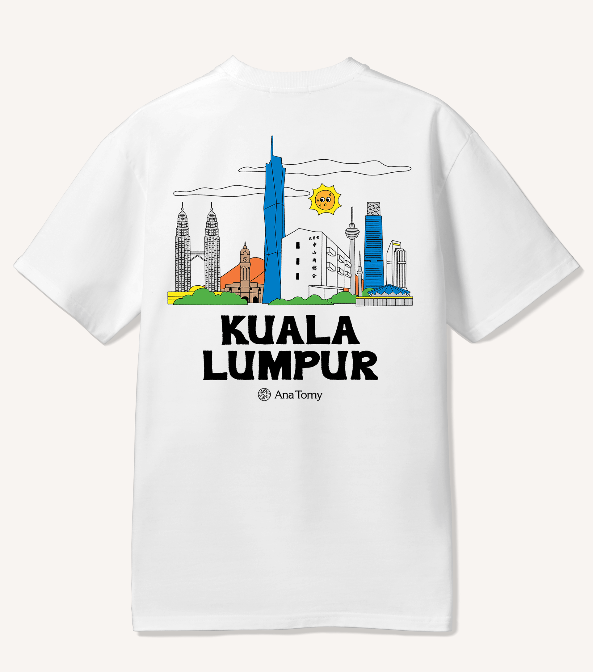 KL Capsule ‘Buildings In KL’—White Tee - Main Image