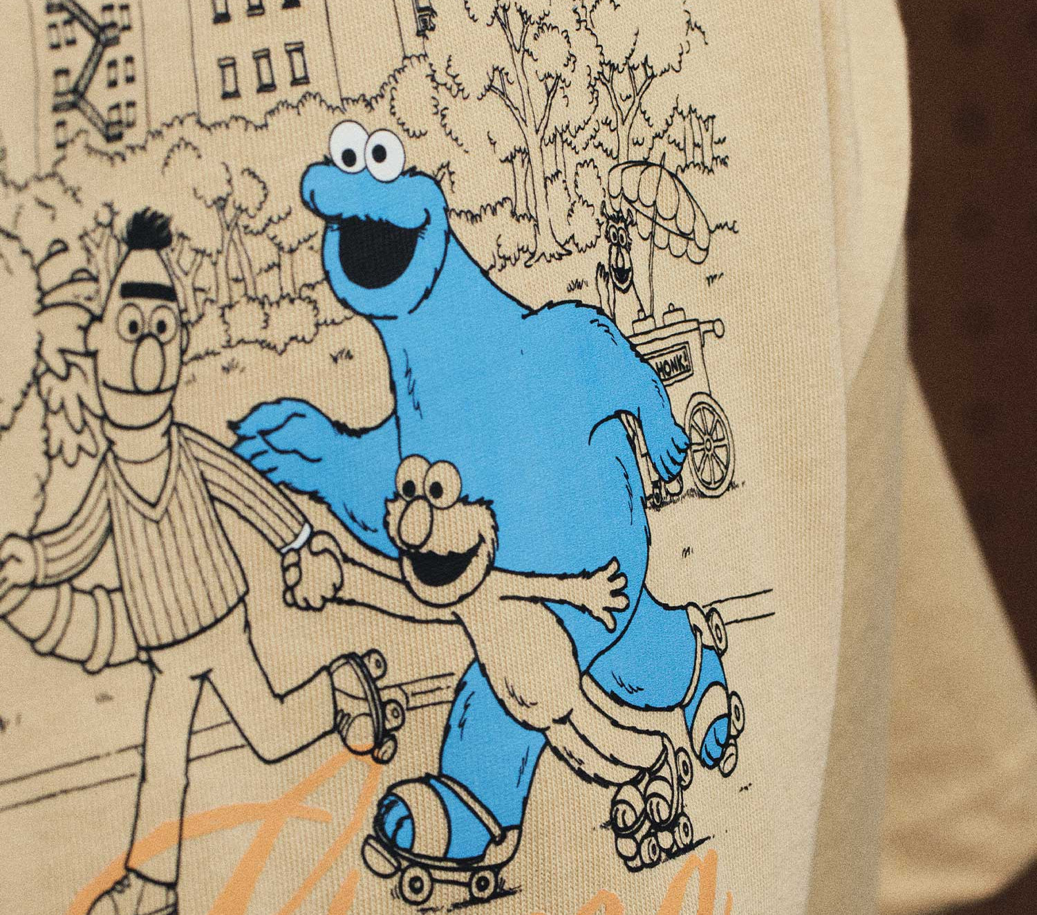 Sesame Street™ Cookie Monster & Gang—Khaki T-Shirt