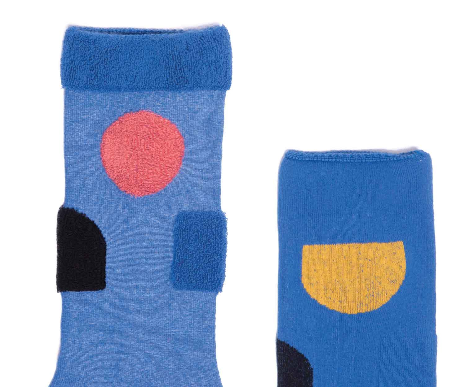 My Inner Beauty : JIWA | Reversible Patterned Socks (Blue &amp; Black)