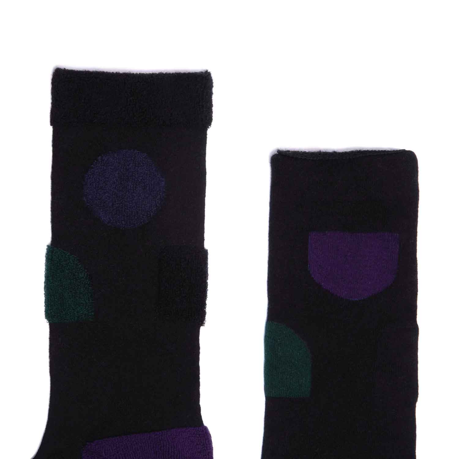 My Inner Beauty : JIWA | Reversible Patterned Socks (Black &amp; Bistro Green)