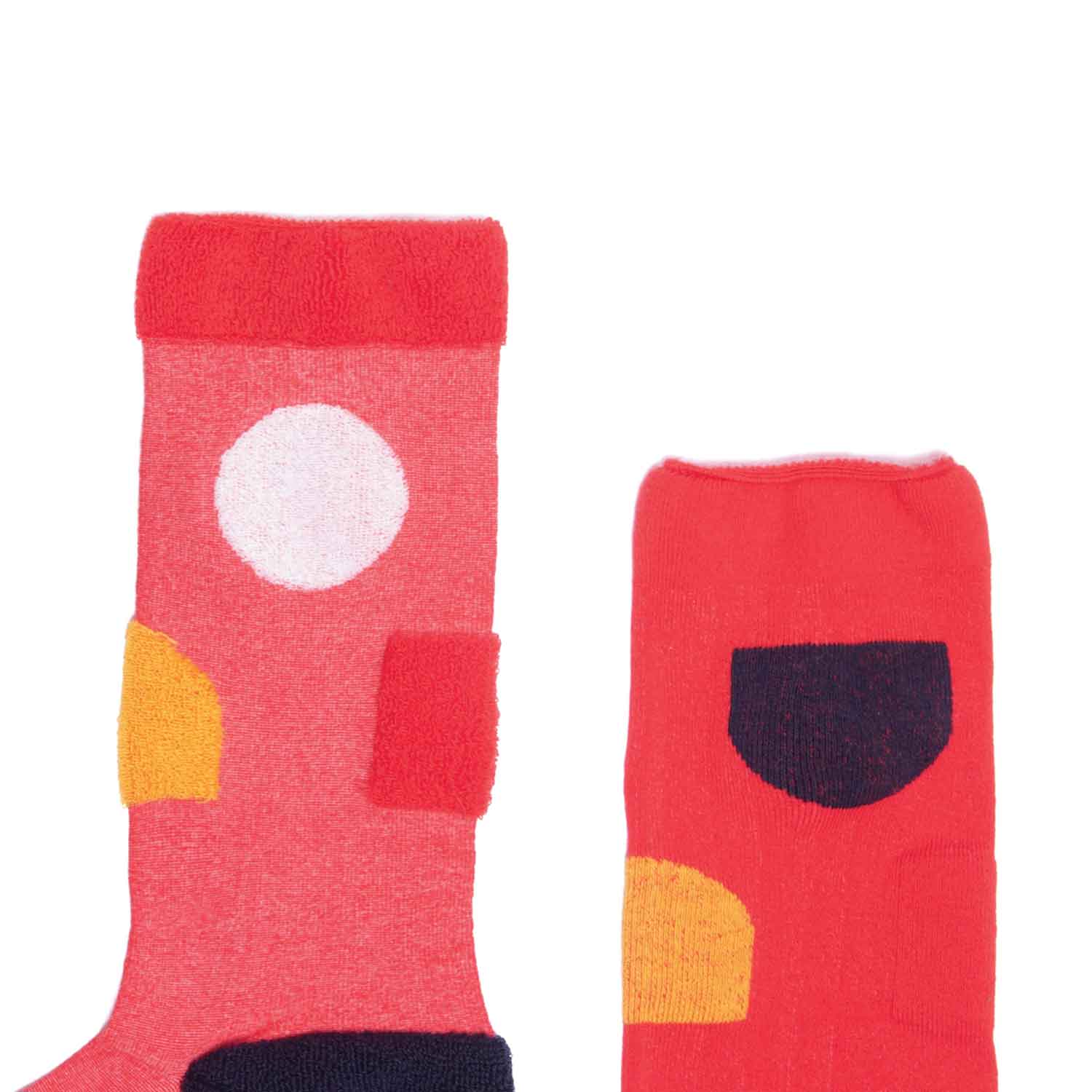My Inner Beauty : JIWA | Reversible Patterned Socks (Red &amp; Reebok Gold)