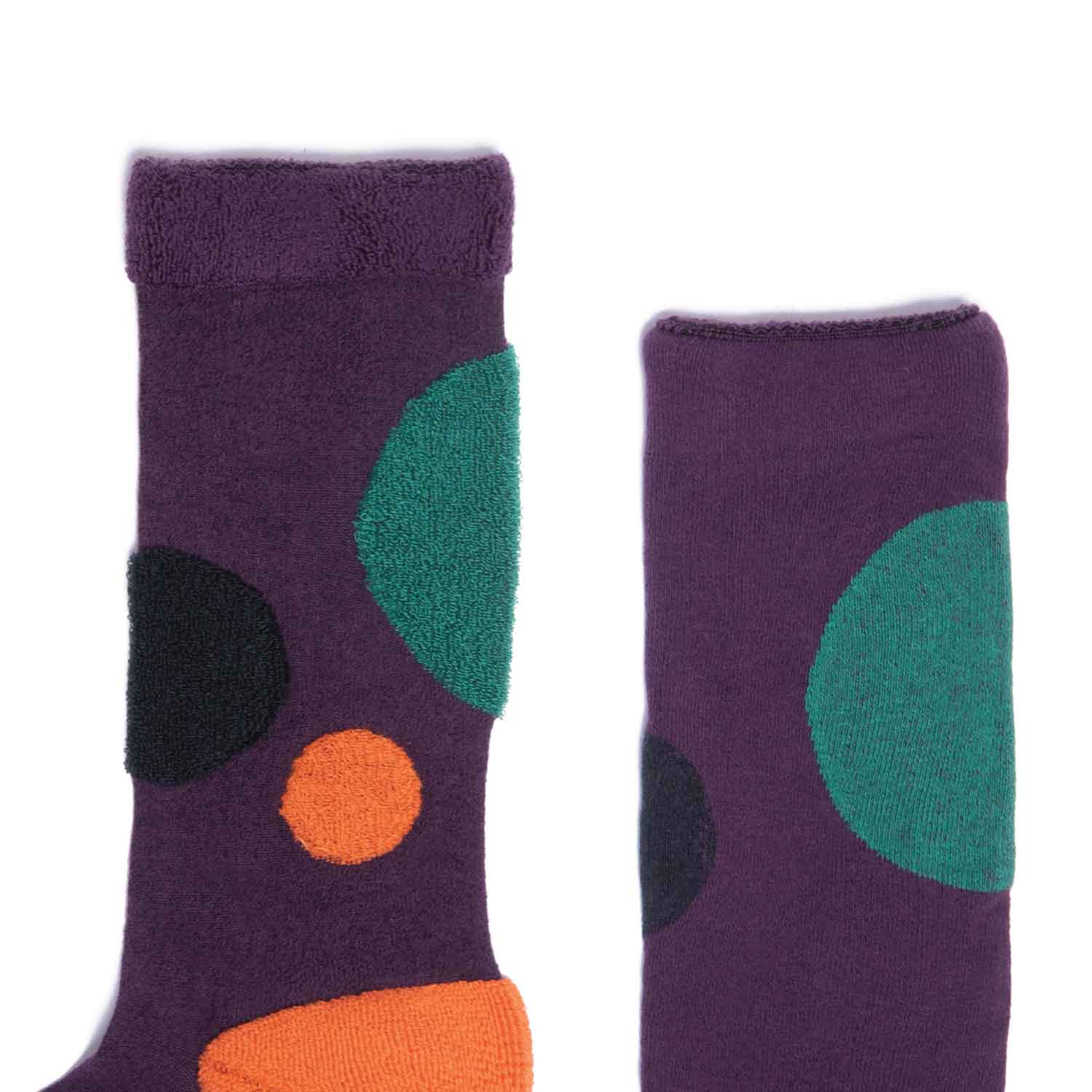 My Inner Beauty : HATI | Reversible Patterned Socks (Purple &amp; Bistro Green)